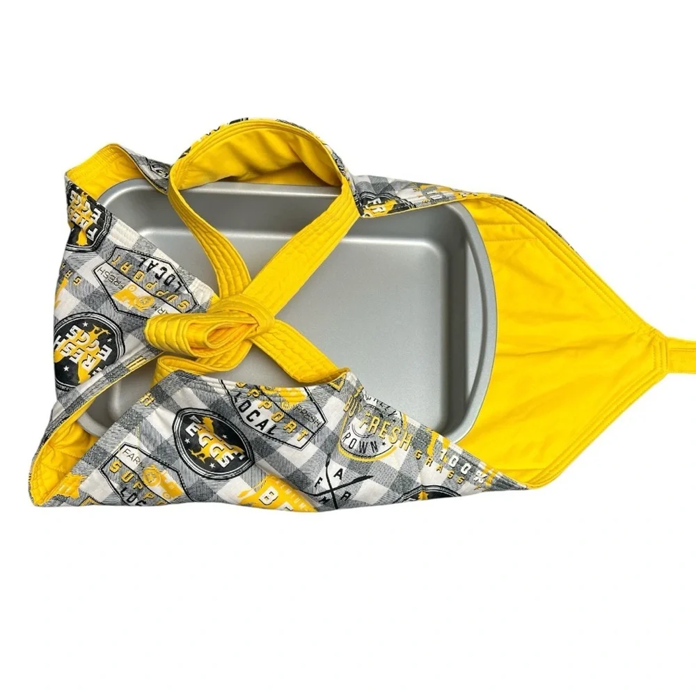 Hand Crafted Large Casserole Carrier Quilted Reversible Pie Plate Carrier